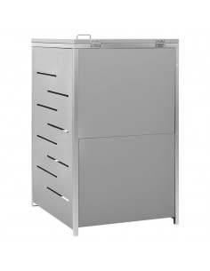 Copribidone per Spazzatura Singolo 69x77,5x112,5cm Acciaio Inox 2