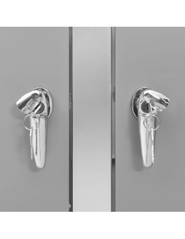 Copribidone per Spazzatura Triplo 207x77,5x112,5cm Acciaio Inox