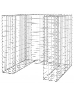 Gabbione per Bidoni in Acciaio Zincato 110x100x110 cm 2