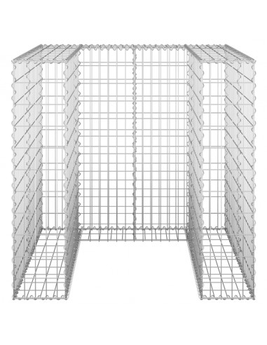 Gabbione per Bidoni in Acciaio Zincato 110x100x110 cm