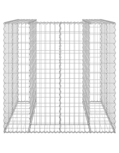 Gabbione per Bidoni in Acciaio Zincato 110x100x110 cm