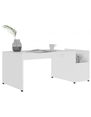 Tavolino da Salotto Bianco 90x45x35 cm in Legno Multistrato