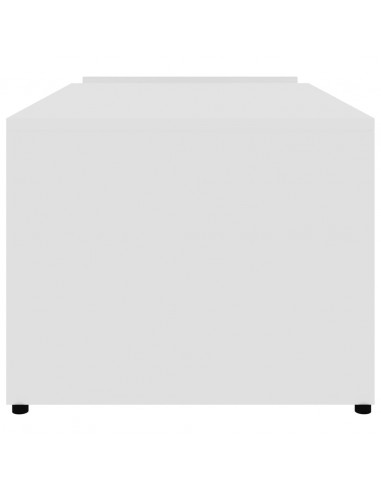 Tavolino da Salotto Bianco 90x45x35 cm in Legno Multistrato