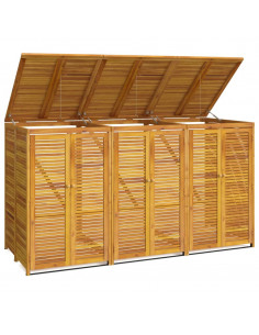 Copribidone Triplo 210x89x117 cm in Legno Massello di Acacia 2