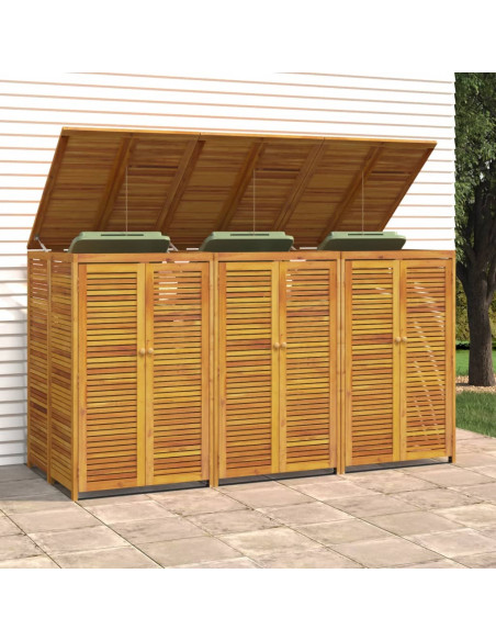 Copribidone Triplo 210x89x117 cm in Legno Massello di Acacia