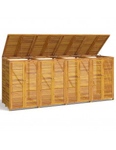 Copribidone Quadruplo 210x89x117 cm in Legno Massello di Acacia 2