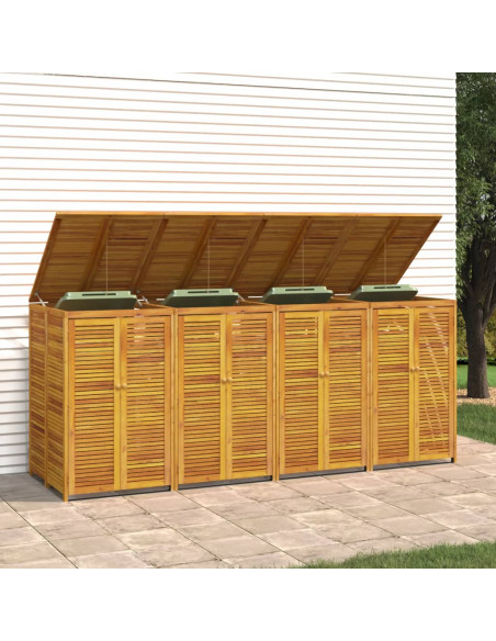 Copribidone Quadruplo 210x89x117 cm in Legno Massello di Acacia