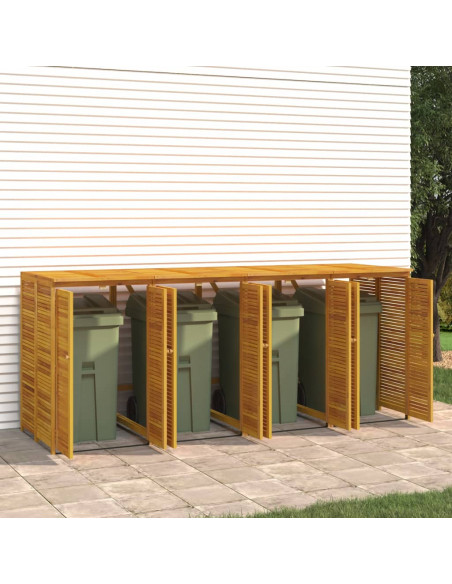 Copribidone Quadruplo 210x89x117 cm in Legno Massello di Acacia