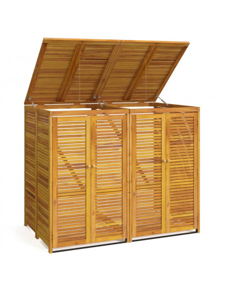 Copribidone Doppio 140x89x117 cm in Legno Massello di Acacia