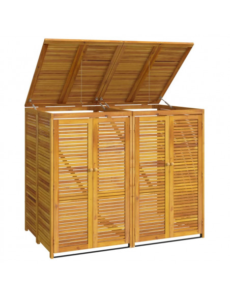 Copribidone Doppio 140x89x117 cm in Legno Massello di Acacia