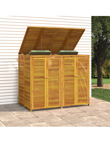 Copribidone Doppio 140x89x117 cm in Legno Massello di Acacia
