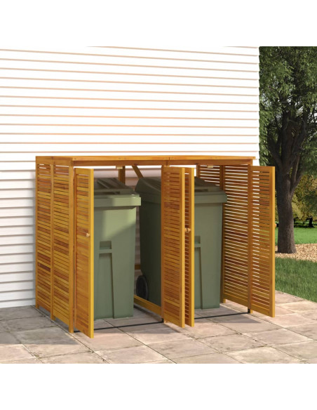 Copribidone Doppio 140x89x117 cm in Legno Massello di Acacia