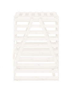 Copribidone Bianco 84x90x128,5 cm in Legno Massello di Pino 2