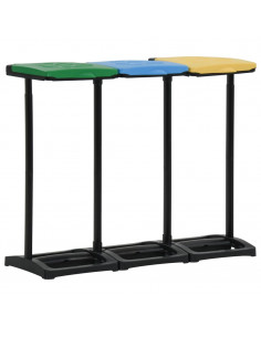 Supporti Sacchi Rifiuti con Coperchio 240-330 L Multicolori PP 2