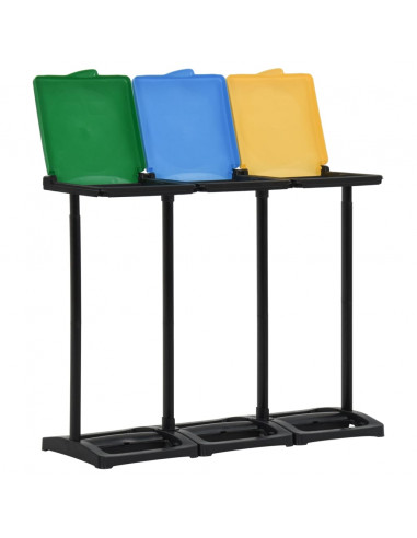 Supporti Sacchi Rifiuti con Coperchio 240-330 L Multicolori PP