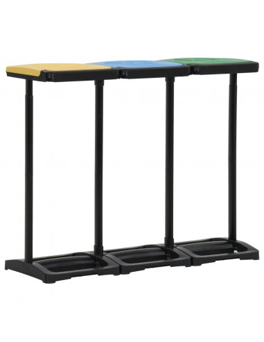 Supporti Sacchi Rifiuti con Coperchio 240-330 L Multicolori PP