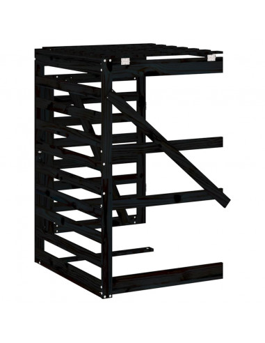 Estensione Copribidone Nero in Legno Massello di Pino