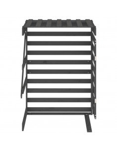 Estensione Copribidone Grigio in Legno Massello di Pino 2