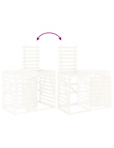 Estensione Copribidone Bianco in Legno Massello di Pino