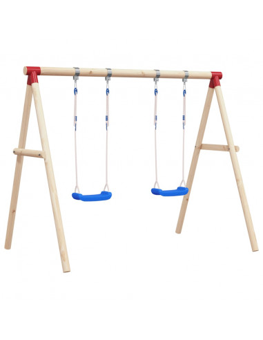 Seggiolini per Altalena con Corde 2 pz Blu 38x16 cm Polietilene