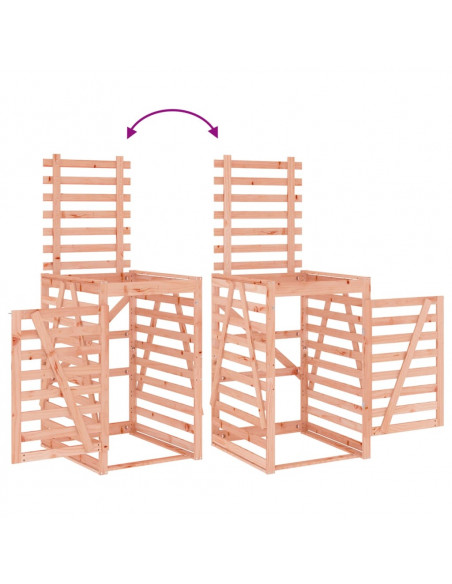Copribidone Quadruplo in Legno Massello di Douglas