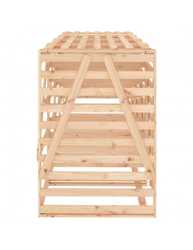 Copribidone Quadruplo in Legno Massello di Pino
