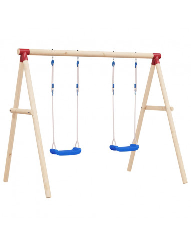 Seggiolini per Altalena con Corde 2 pz Blu 37x15 cm Polietilene