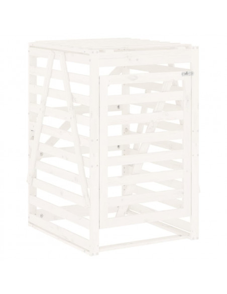 Copribidone Quadruplo Bianco in Legno Massello di Pino