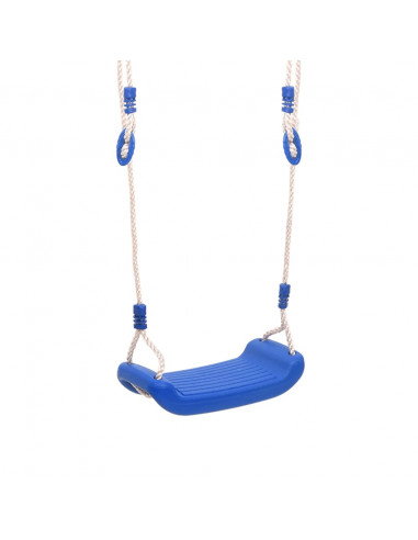 Seggiolini per Altalena con Corde 2 pz Blu 37x15 cm Polietilene