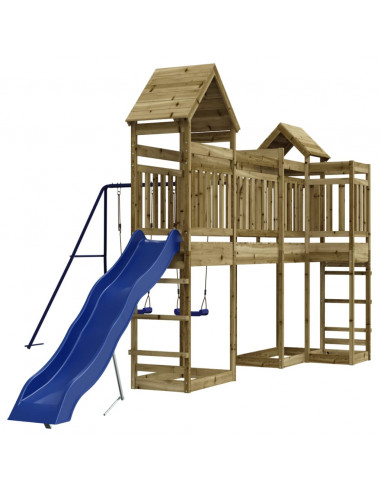 Set da Gioco da Esterno in Legno di Pino Impregnato