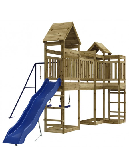 Set da Gioco da Esterno in Legno di Pino Impregnato