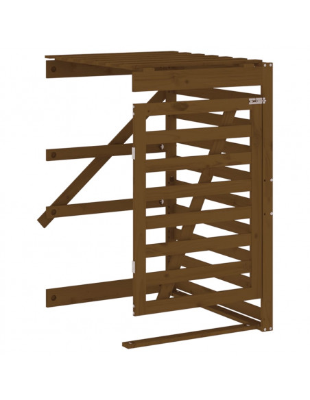 Copribidone Quadruplo Miele in Legno Massello di Pino