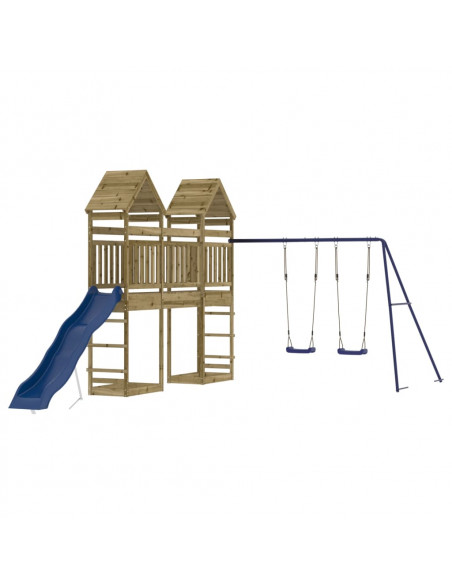 Set da Gioco da Esterno in Legno di Pino Impregnato