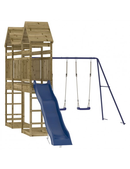 Set da Gioco da Esterno in Legno di Pino Impregnato