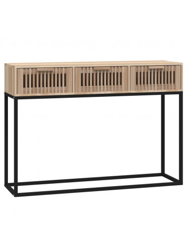 Tavolino Consolle 105x30x75 cm Legno Multistrato e Ferro