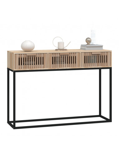 Tavolino Consolle 105x30x75 cm Legno Multistrato e Ferro