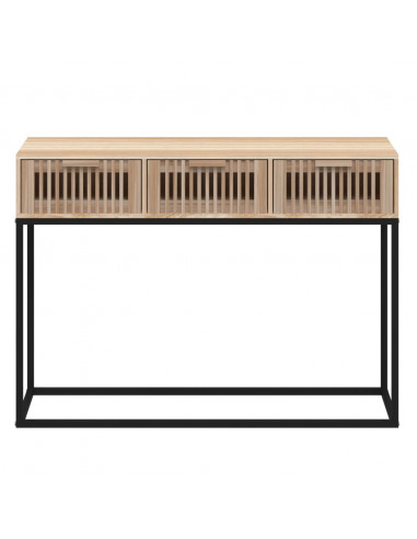 Tavolino Consolle 105x30x75 cm Legno Multistrato e Ferro