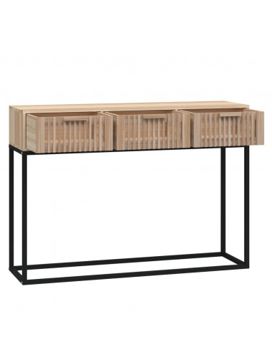 Tavolino Consolle 105x30x75 cm Legno Multistrato e Ferro