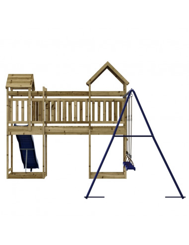 Set da Gioco da Esterno in Legno di Pino Impregnato