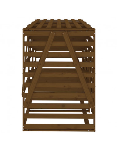 Copribidone Triplo Miele in Legno Massello di Pino