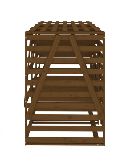 Copribidone Triplo Miele in Legno Massello di Pino