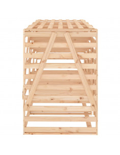 Copribidone Triplo in Legno Massello di Pino 2