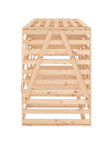 Copribidone Triplo in Legno Massello di Pino