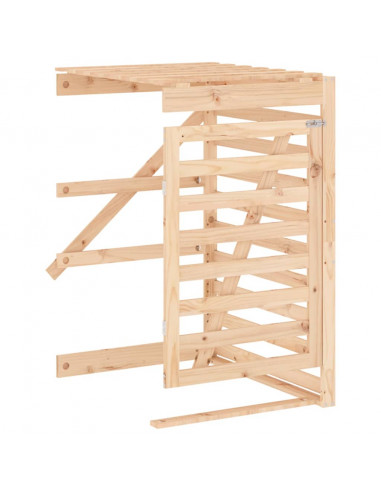 Copribidone Triplo in Legno Massello di Pino