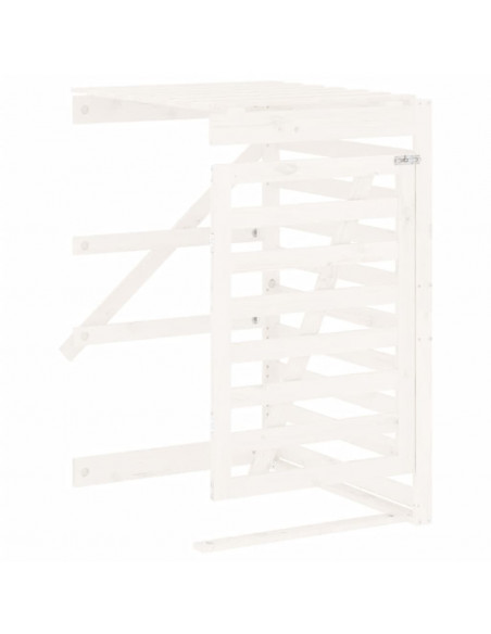 Copribidone Triplo Bianco in Legno Massello di Pino