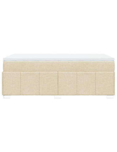 Giroletto a Molle con Materasso Crema 100x200 cm in Tessuto