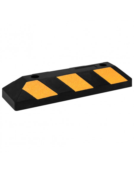 Delimitatori di Parcheggio Riflettenti 2 pz 56x15x10cm in Gomma
