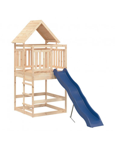 Set da Gioco da Esterno in Legno Massello di Pino