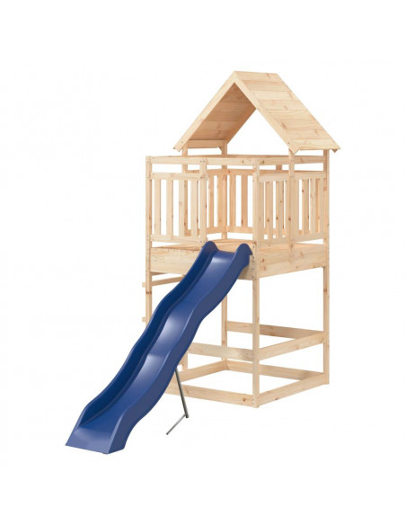 Set da Gioco da Esterno in Legno Massello di Pino