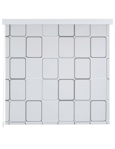 Tenda a Rullo per Doccia 120x240 cm Quadrati